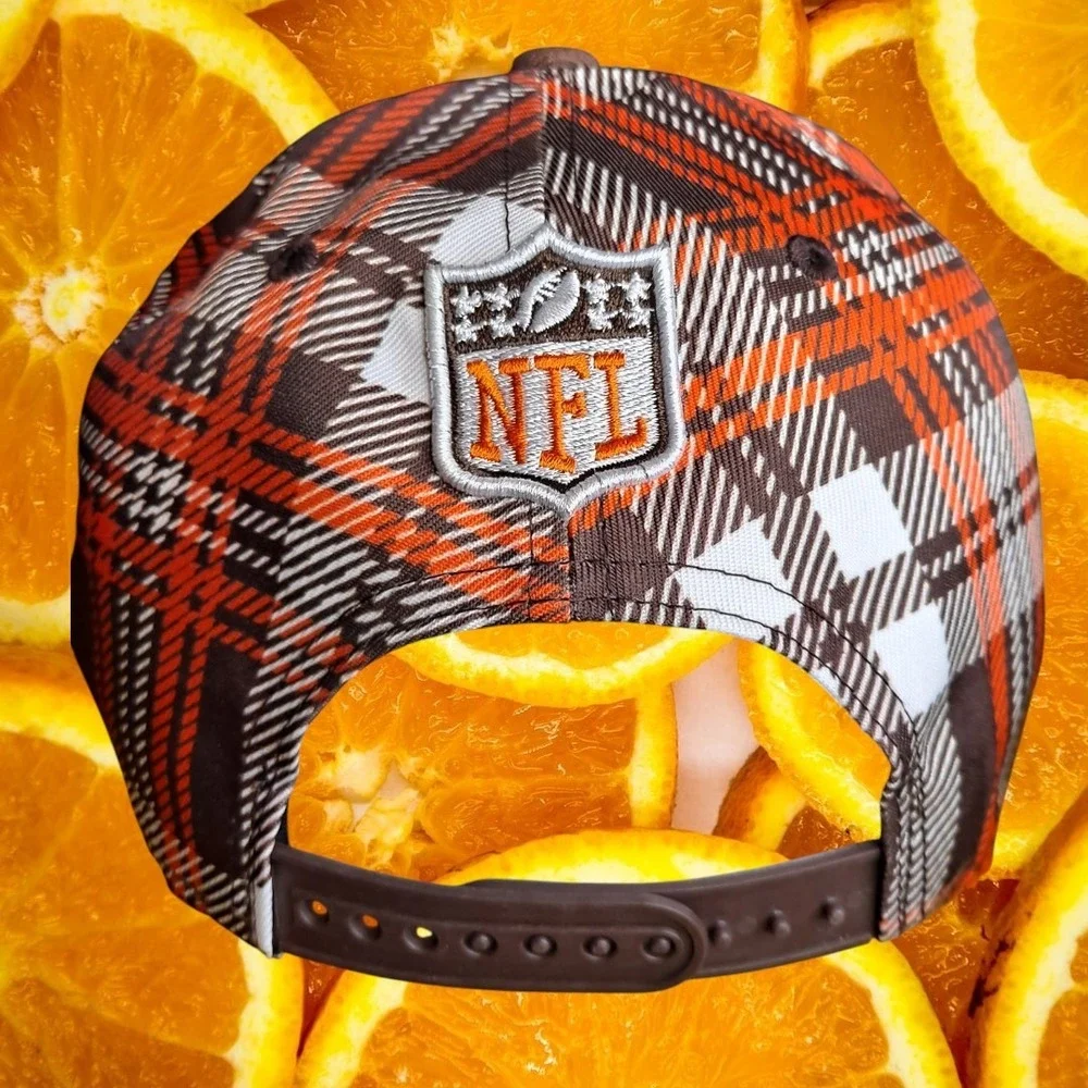 New Era 9FIFTY NFL Cleveland Browns Plaid Snapback‎ Hat Cap Adjustable Men's - Picture 3 of 7